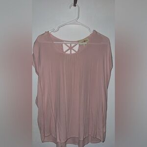 Wishful Park Blush Pink Blouse with Back Detail